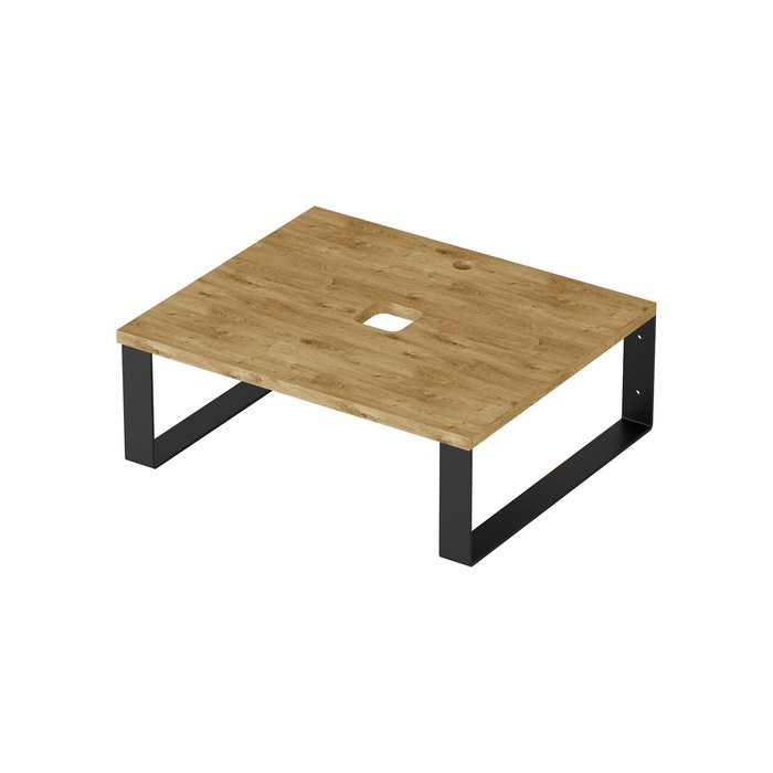 Столешница из натурального дуба с кронштейнами, 60 см, золотистый, Optima Home, IDDIS, OPH60FFi89K