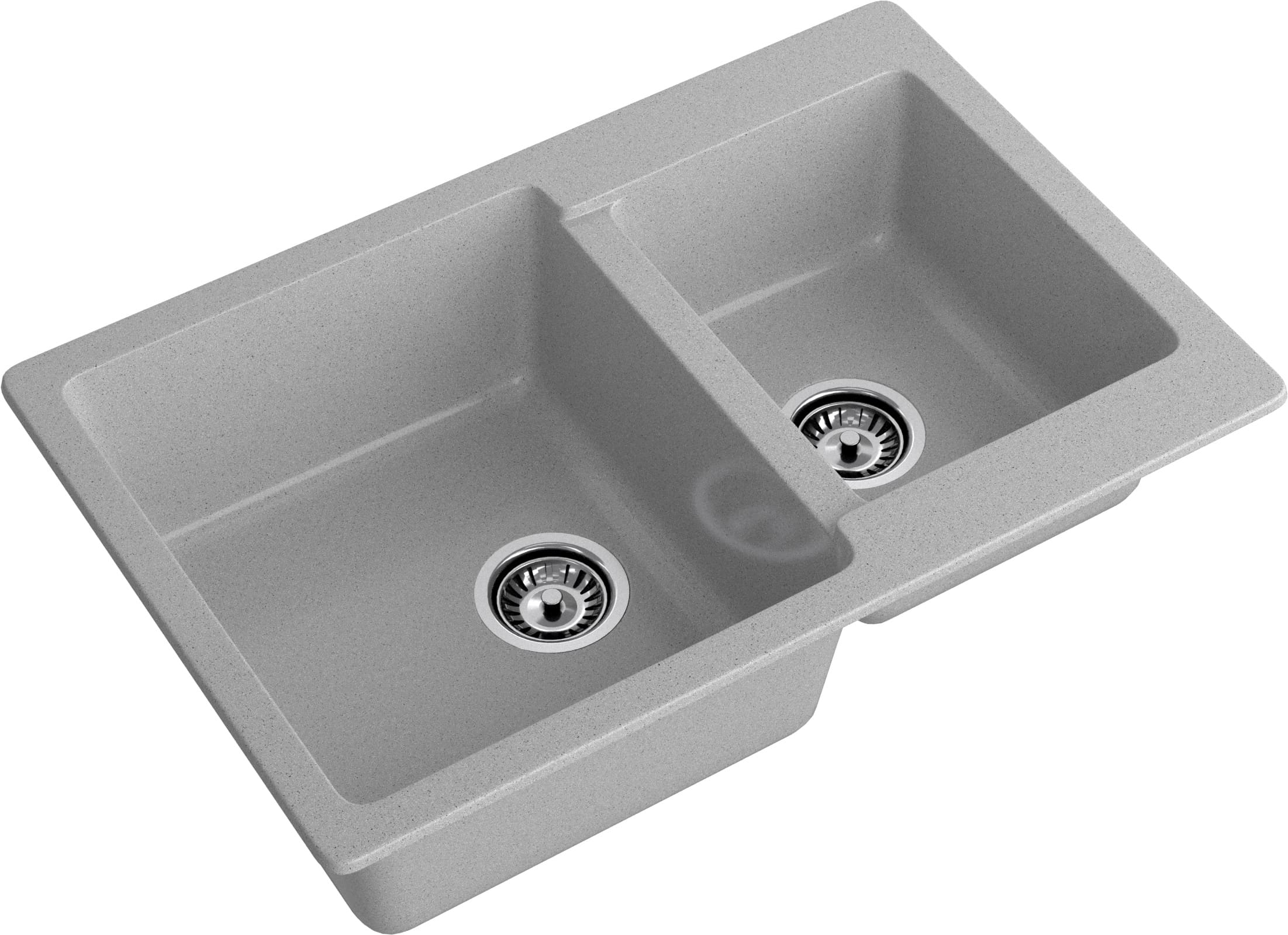 GRANFEST Мойка композит PRACTIK GF-P--780K  2 чаши 780*510 мм  серый арт.GF-