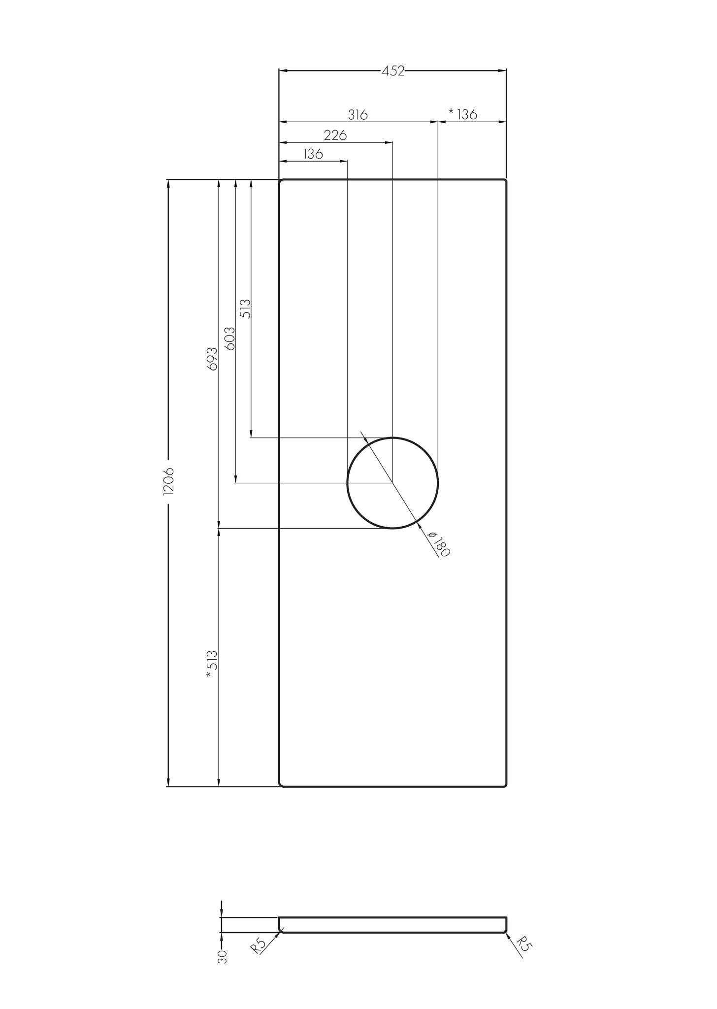 Столешница под раковину AQUATON Брук 120 (20+80+20) отверстие по центру, белый 1A204905BC010