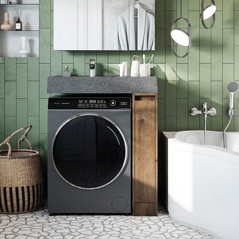 Раковина Aquaton Рейн 80 L на стиральную машину, графит () 1A72113KRW210 в магазинах СантехГид