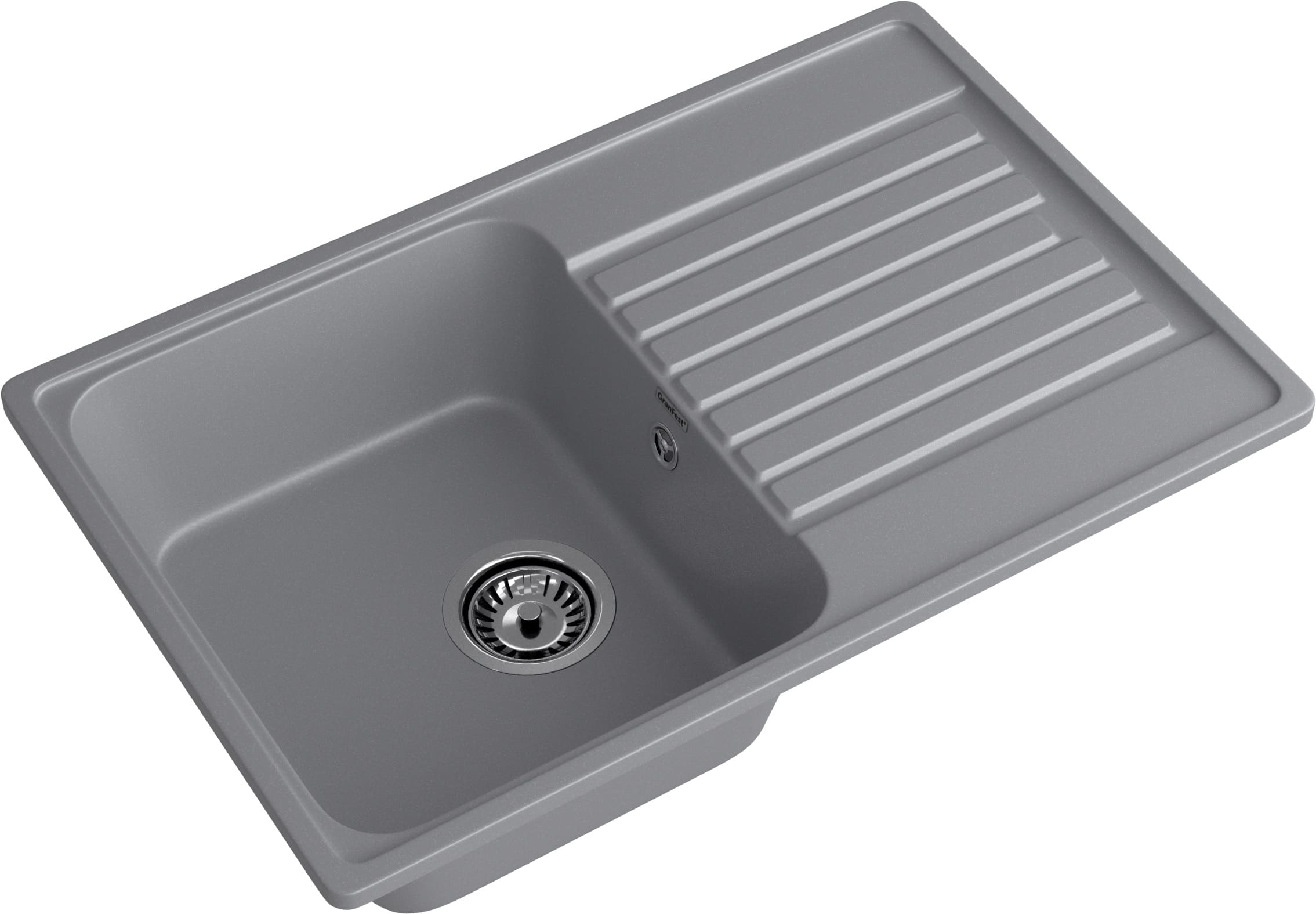 GranFest QUARZ (ECO-78) Мойка чаша+кр 740*480 (темно-серый)