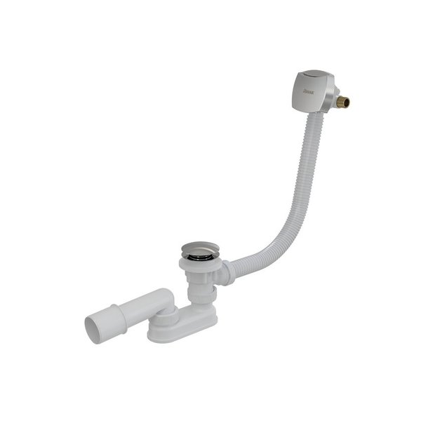 Сточный комплект с заполнением переливом Click Clack хром (квадратный) 800мм