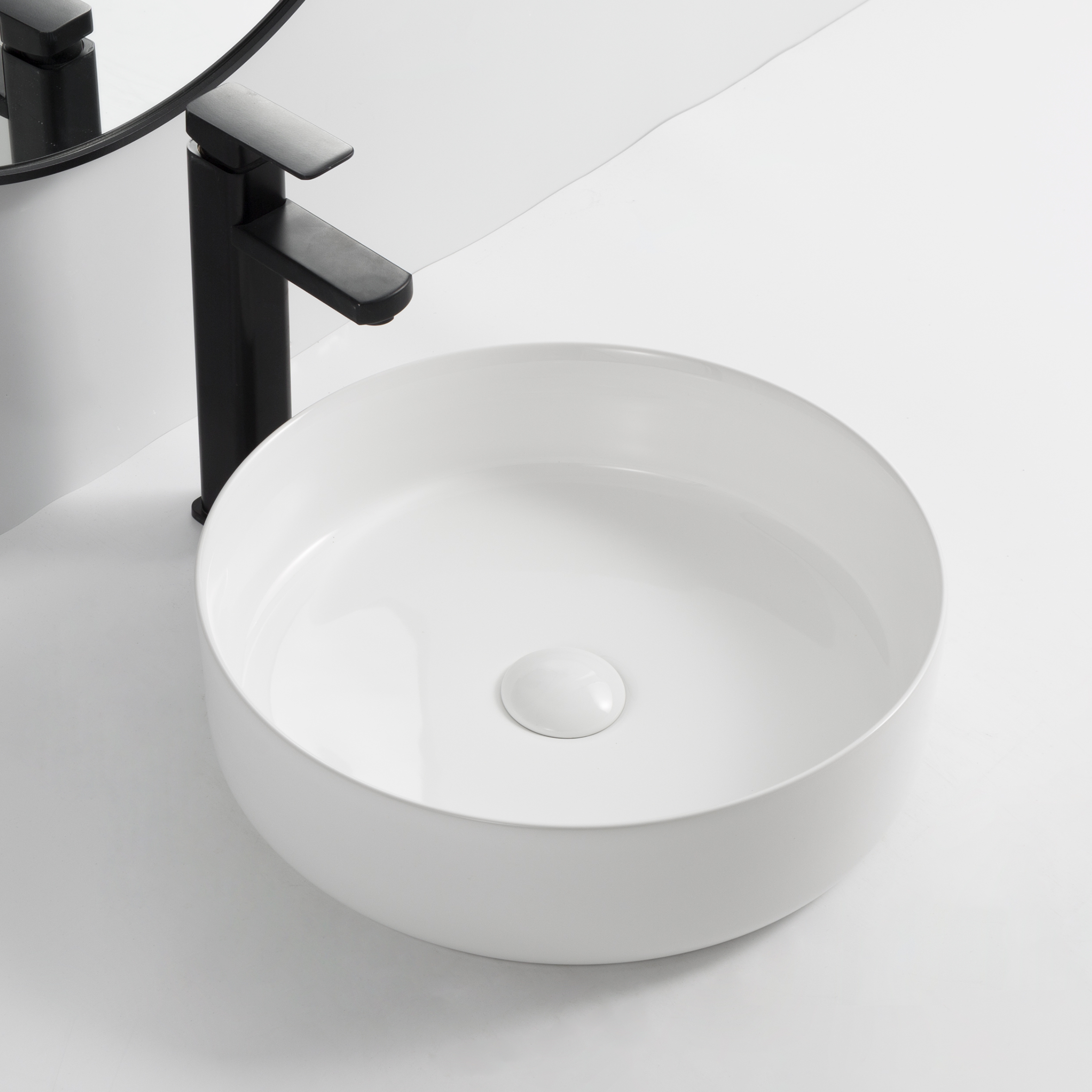 Раковина накладная Oliveeka 9514A на столешницу 305-305 белая в магазинах СантехГид