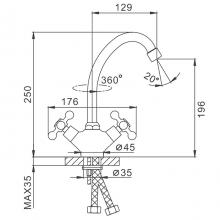Смеситель для кухни FRAP F4119