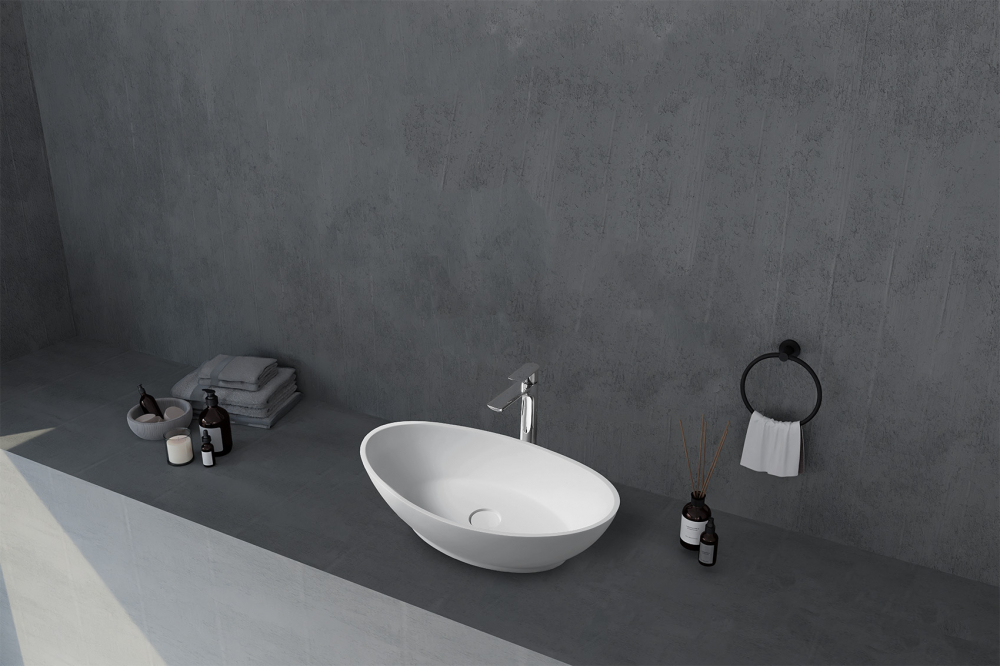 Раковина накладная ABBER Stein AS2610 белая матовая в магазинах СантехГид