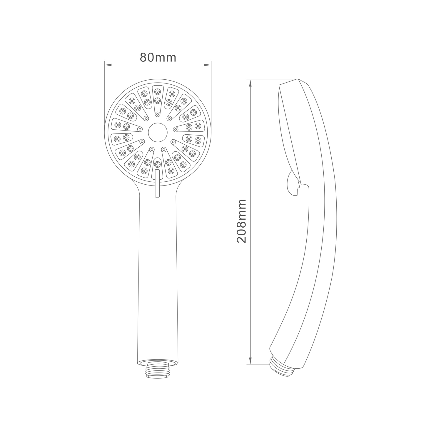 Лейка для душа Splenka S450.01 3-х режимная пластик/силикон, хром