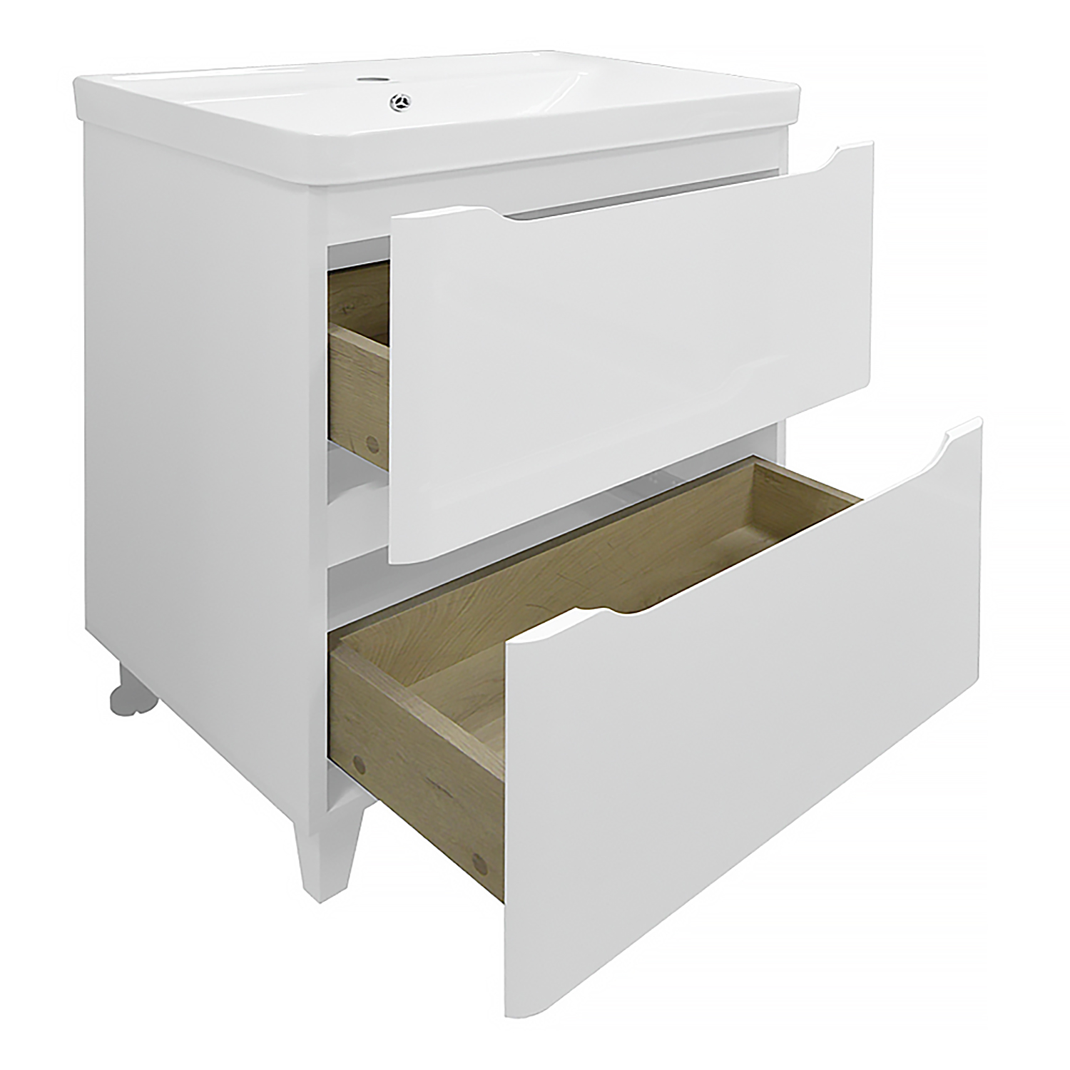 Комплект Тумба LOTOS 60/2 Н (615х475х835) напольная с раковиной Monte 60