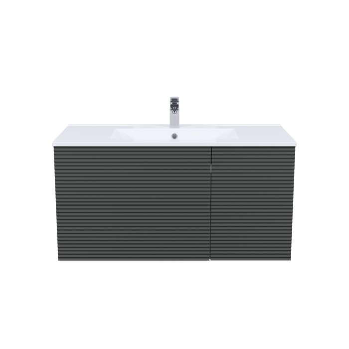 Тумба с умывальником, подвесная, 100 см, темно-серый, Bild, IDDIS, BIL10G0i95K подходит умыв. 0131000i28