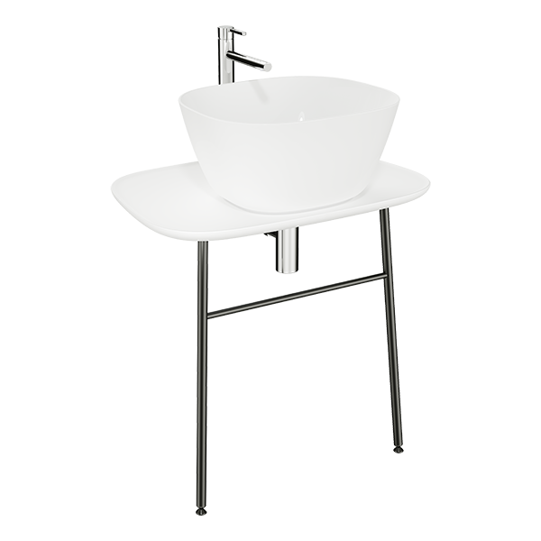 62561 Plural Столешница-консоль 70 см под раковину цвет матовый белый VITRA