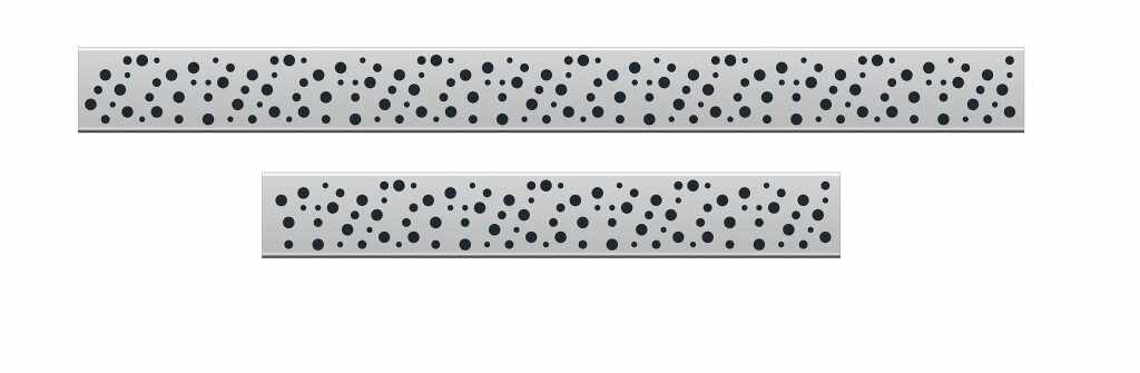 Душевой лоток комбинированный пластиковый с металической решеткой 5, L=750 mm