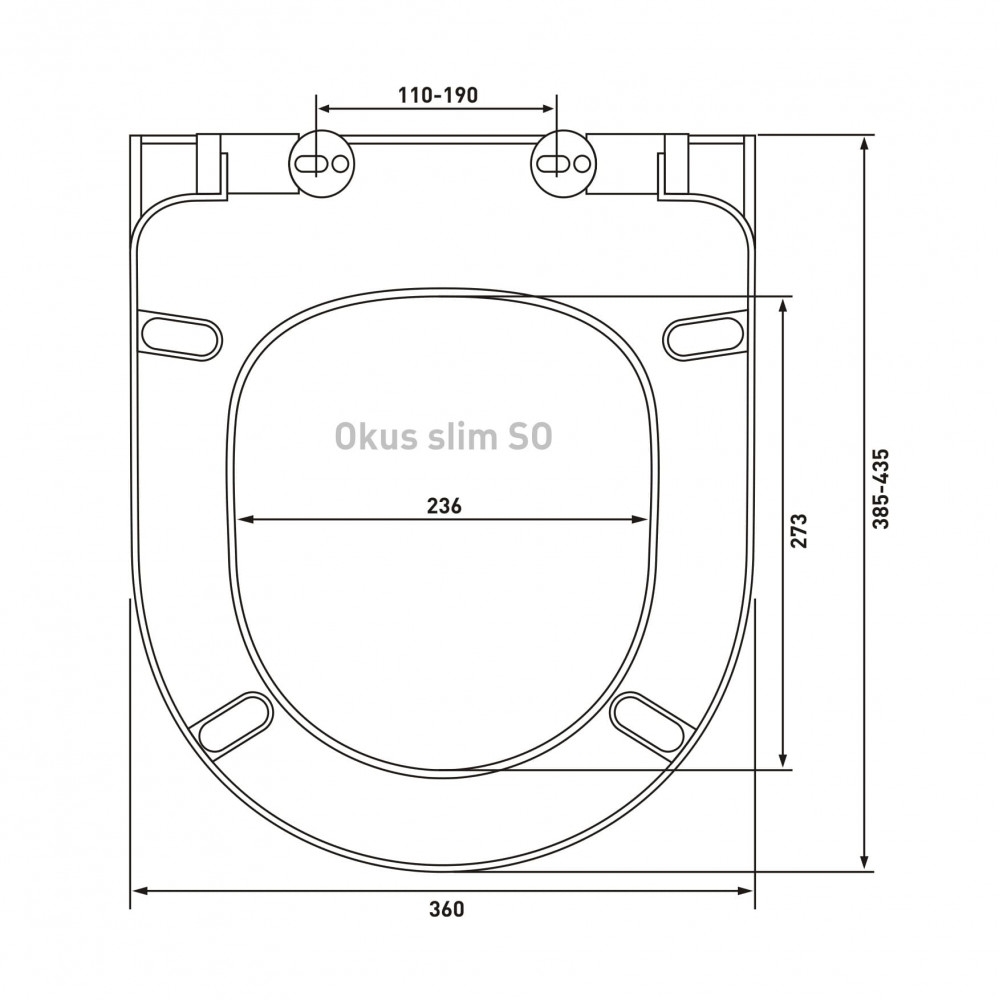 Универсальное сиденье с микролифтом, дюропласт Vitra 801-003-019