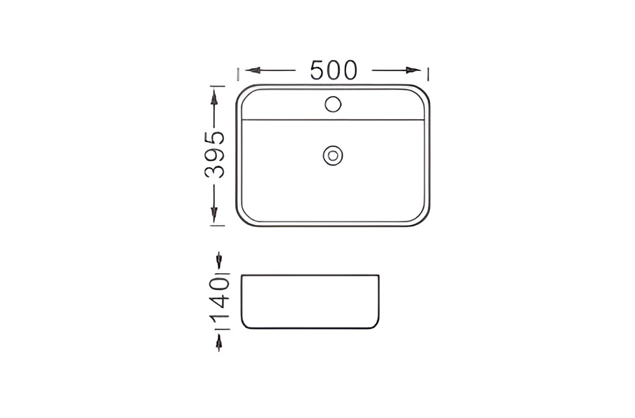 Раковина накладная для установки на столешницу AQUATEK ВЕГА  AQ5506-MW 500*395*140, с отверстием под смеситель, матовый белый в магазинах СантехГид