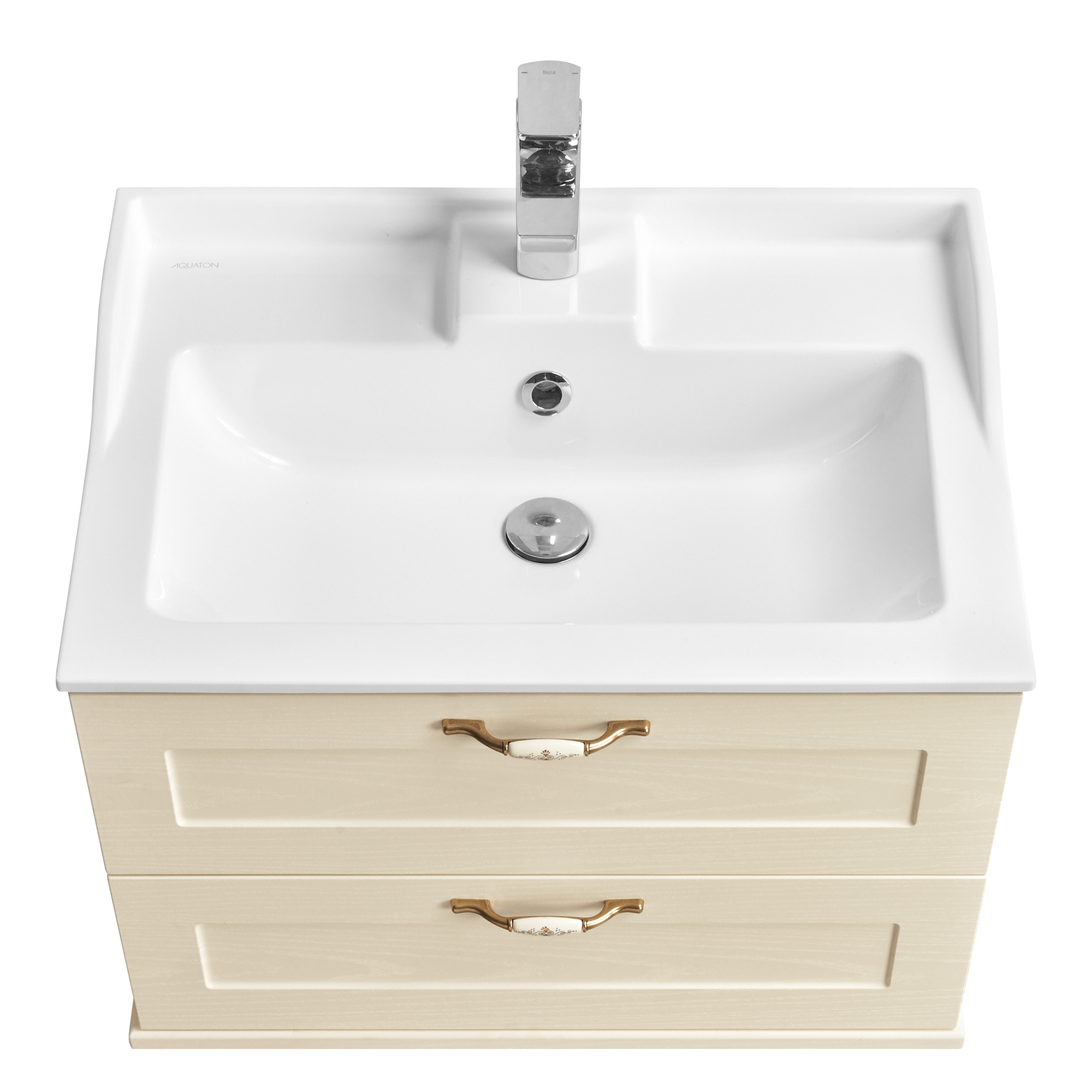 Тумба под раковину AQUATON Леон 65 дуб бежевый 1A187001LBPR0