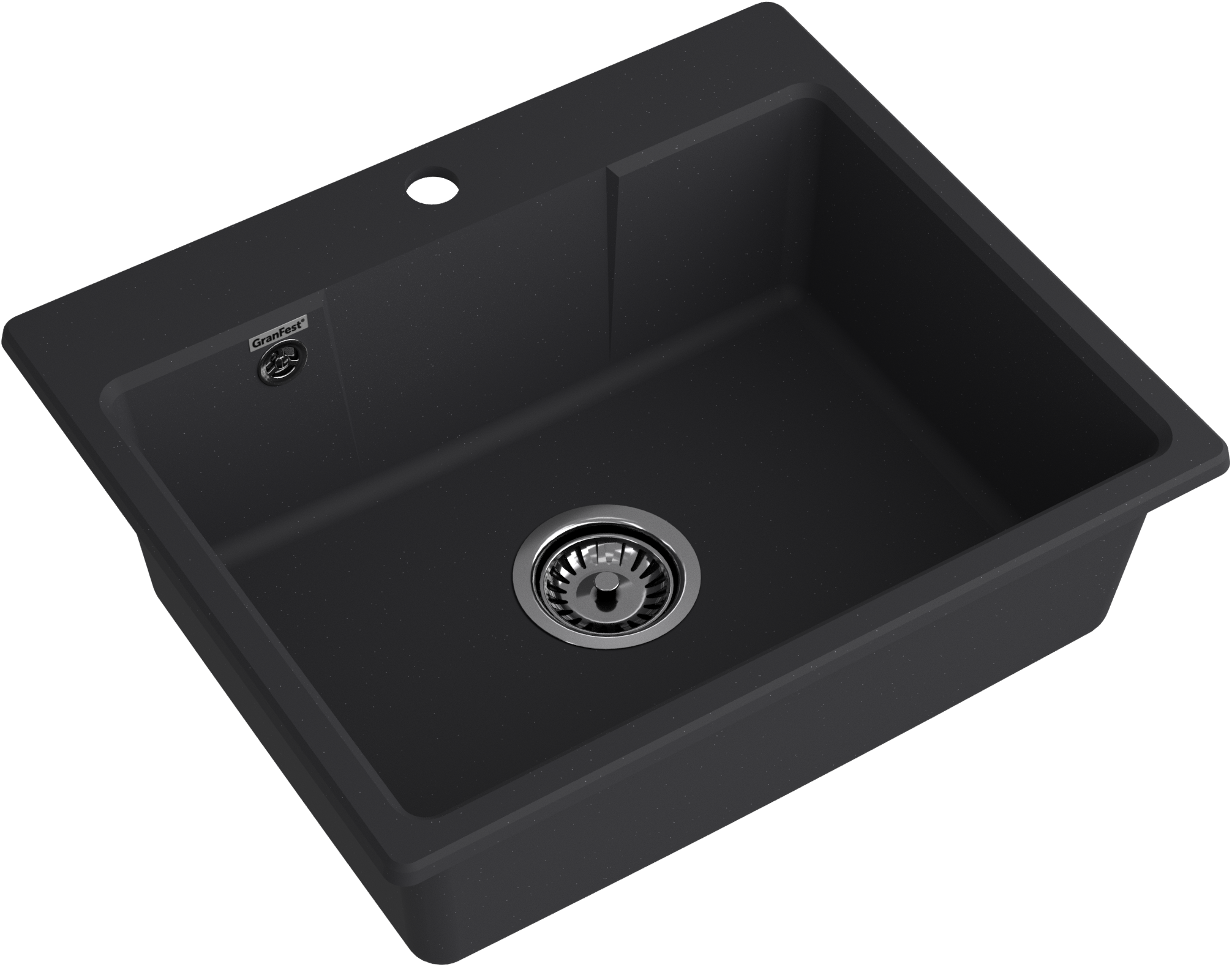 GRANFEST Мойка URBAN 658  1-чаша 580*490мм черный арт.GF-UR-