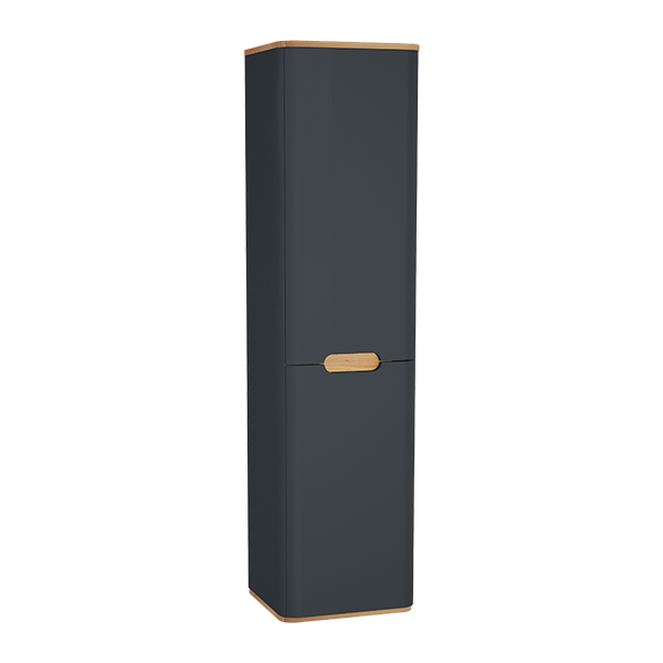 60856 Sentо Пенал с корзиной для белья 40 см цвет матовый антрацит левый  VITRA