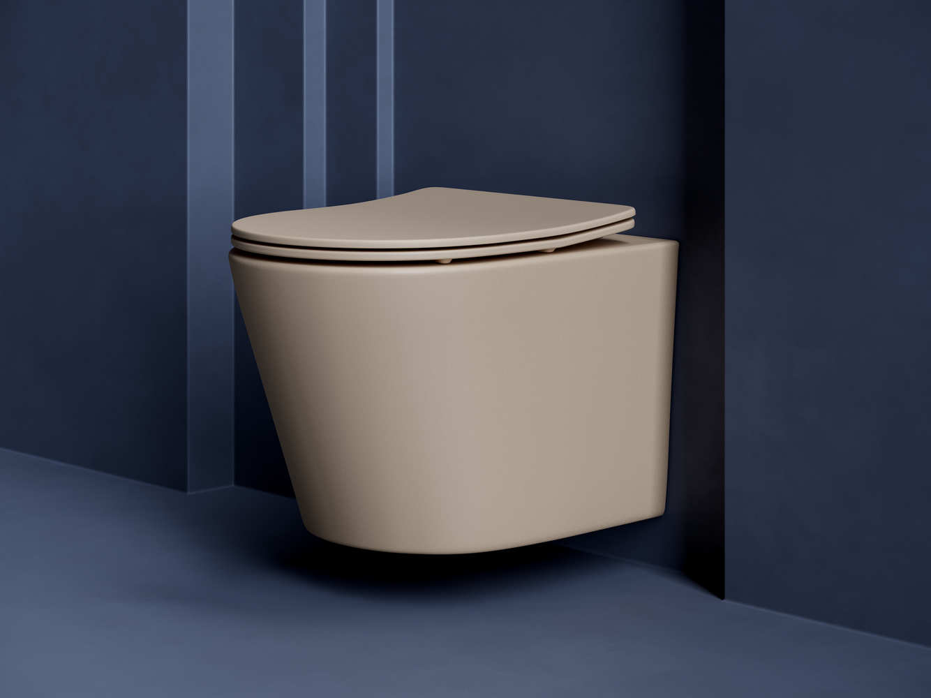 Подвесной унитаз Balearica Rimless (цвет Черный Матовый)