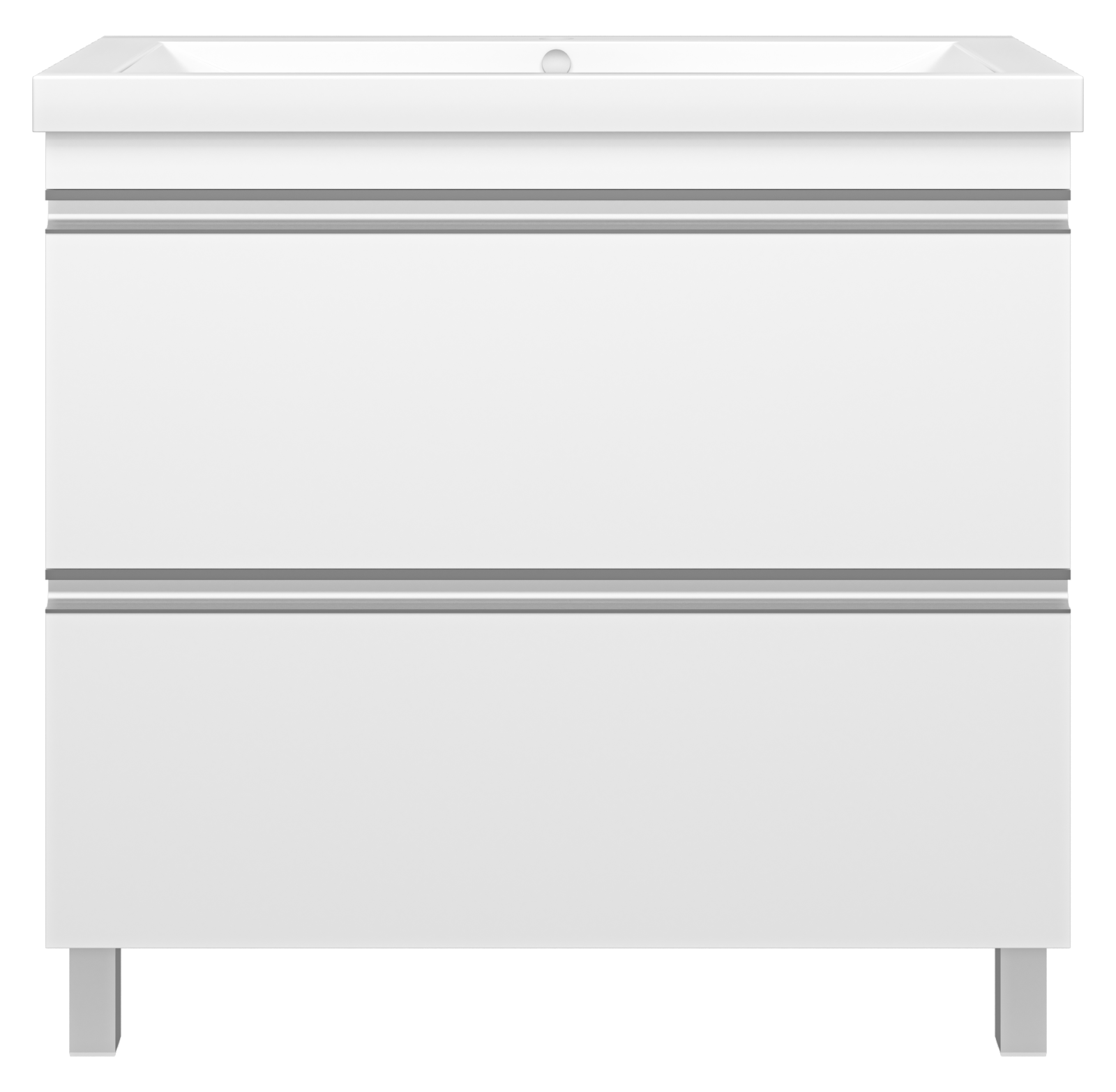 Ингрид - 90 Тумба напольная с 2 ящ.эмаль + раковина