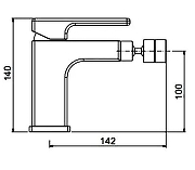 Смеситель для биде чёрный GAPPO G5017-6