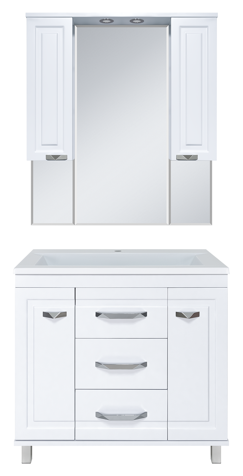 Зеркало-шкаф Терра - 90 белый