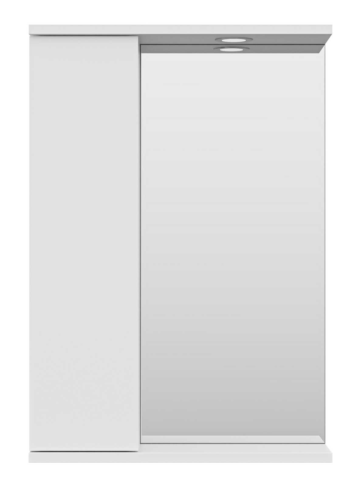 Зеркало-шкаф Лира - 50 с 1 шкаф. левый белая эмаль