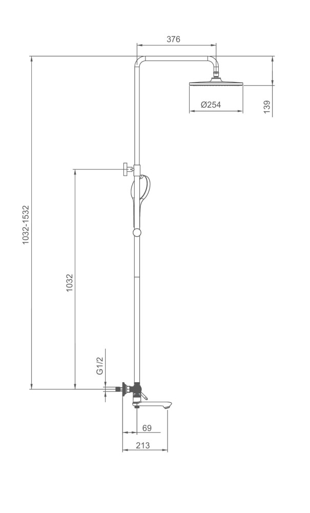 Душевая система белая GAPPO G2409-83