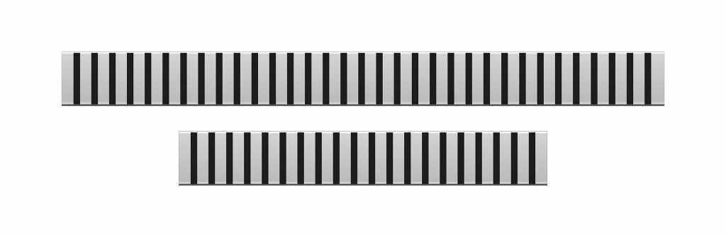 Душевой лоток комбинированный пластиковый с металической решеткой 3, L=400 mm