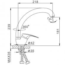 Смеситель для кухни FRAP F4139-B