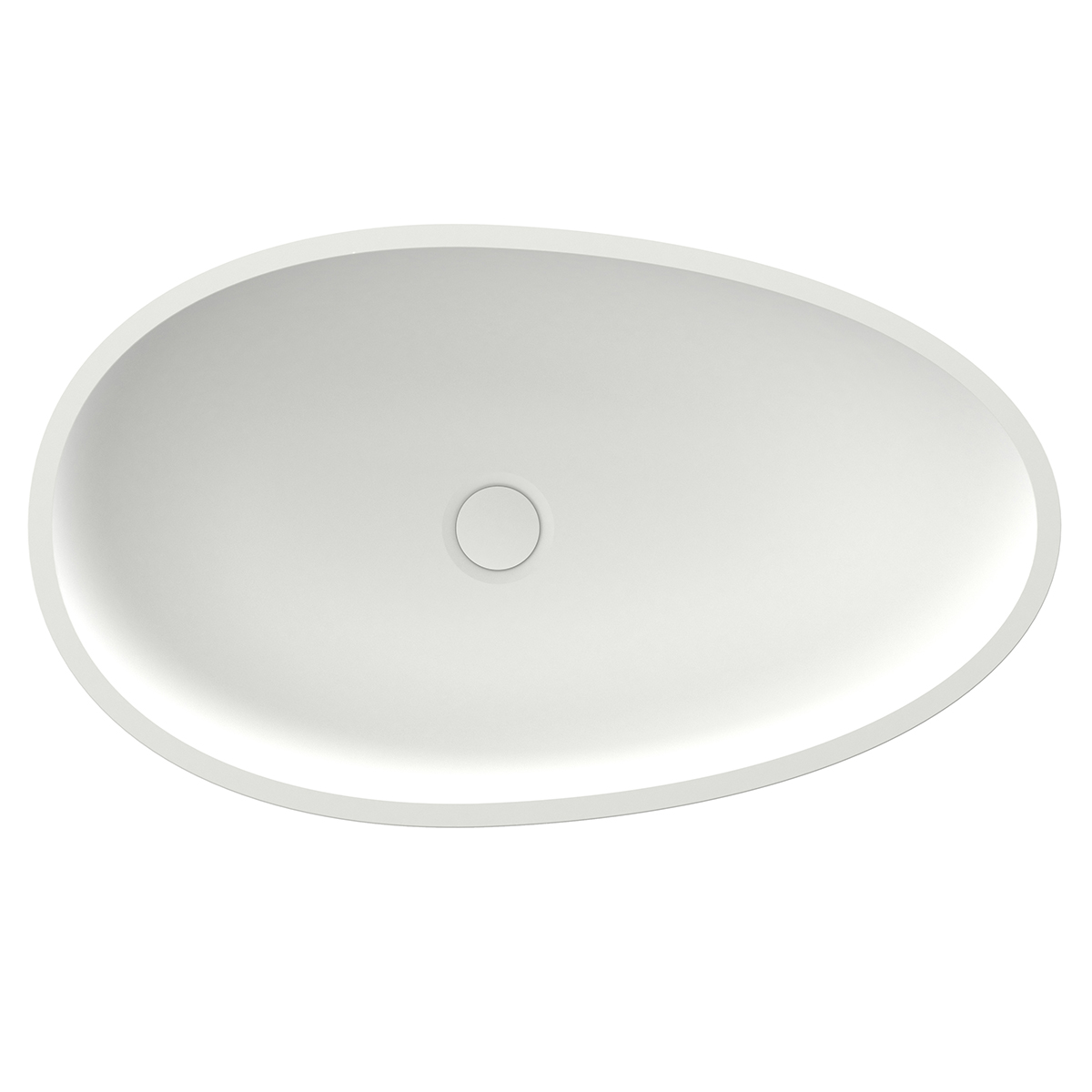 Раковина AZARIO 600x350x160 накладная из искусственного камня, белая матовая () AZ-1216S в магазинах СантехГид