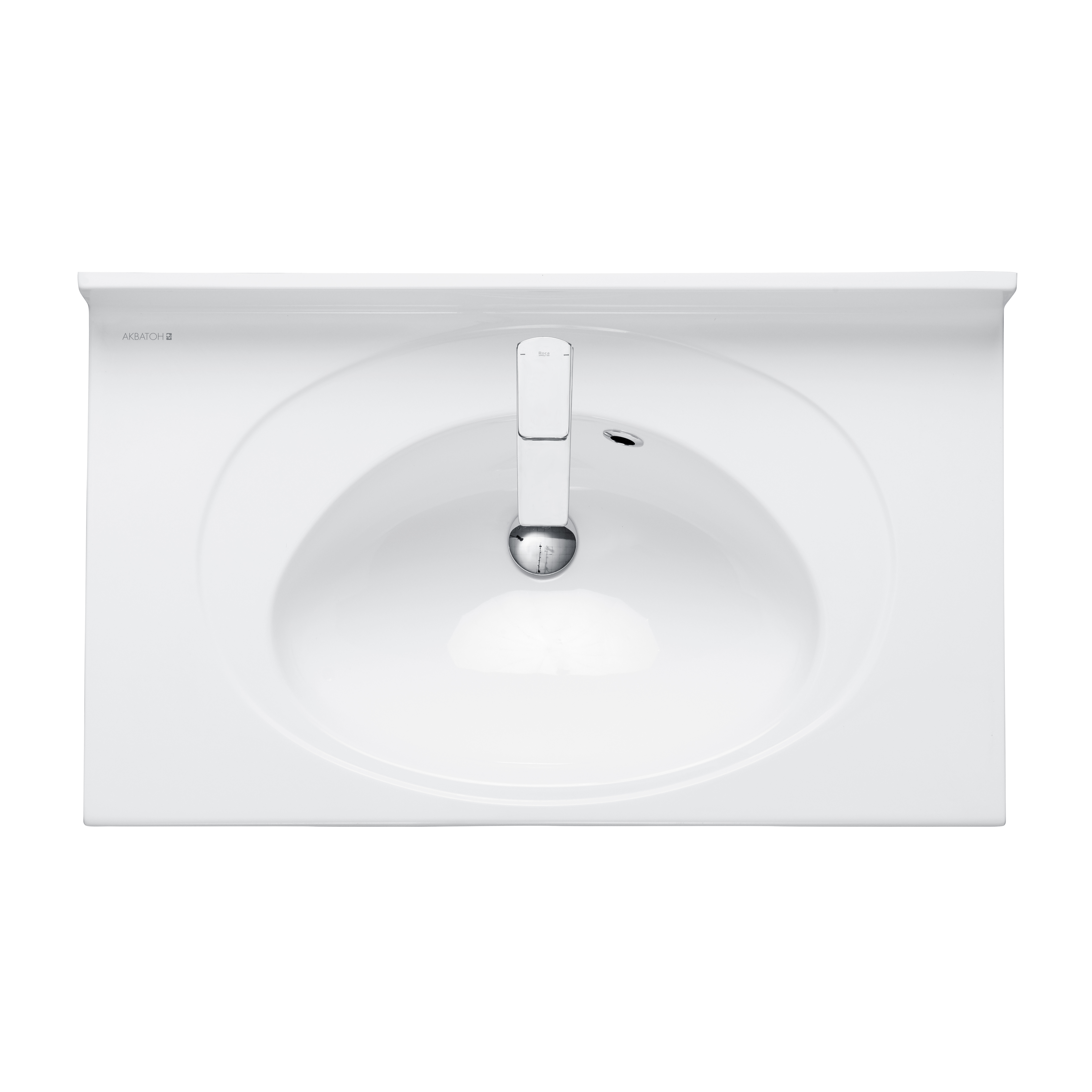 Раковина AQUATON Отель 3/80 белая с навесами 1A70063NOT010 в магазинах СантехГид