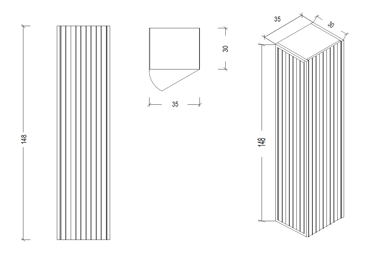 Пенал MONACO белый глянец + хром без ножек