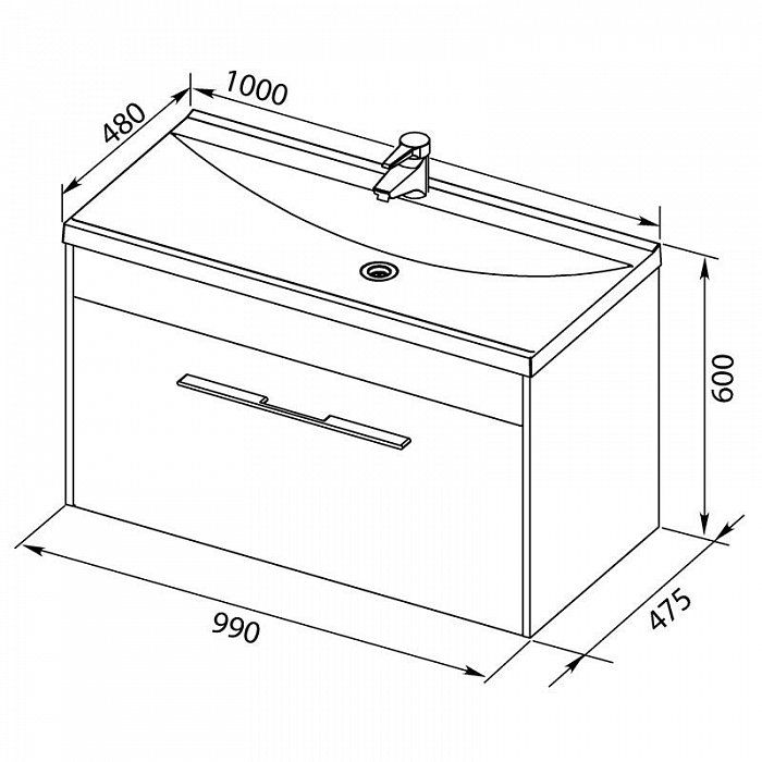 Раковина Aquanet Нота 100 в магазинах СантехГид