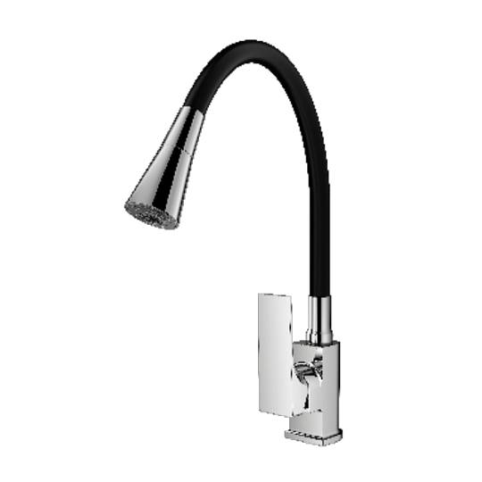 Смеситель Prohanss P61.4406 для кухни высокий гибкий излив, хром