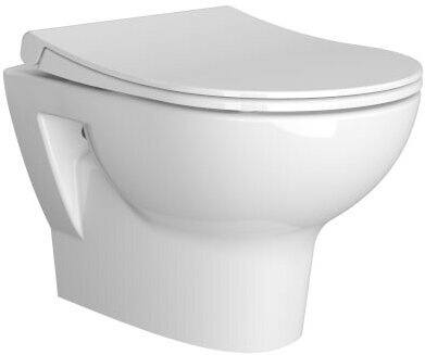 Унитаз безободковый подвесной VitrA Zentrum + тонкое сиденье 5795B003-6077