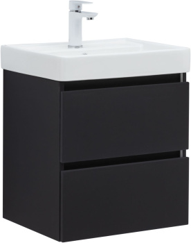 Тумба под раковину Aquanet Вега 2.0 50 черный
