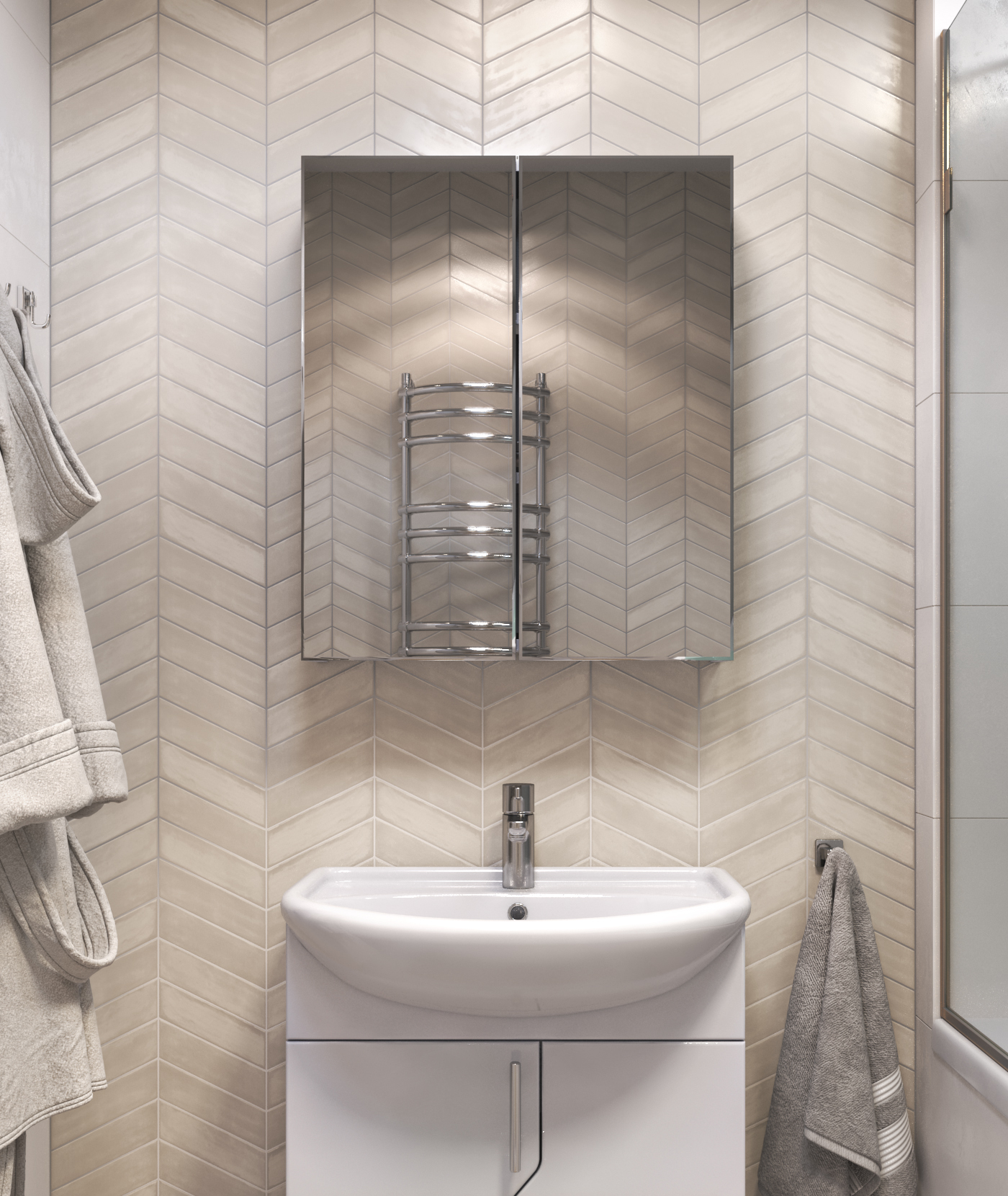 Зеркальный шкаф Grand-550