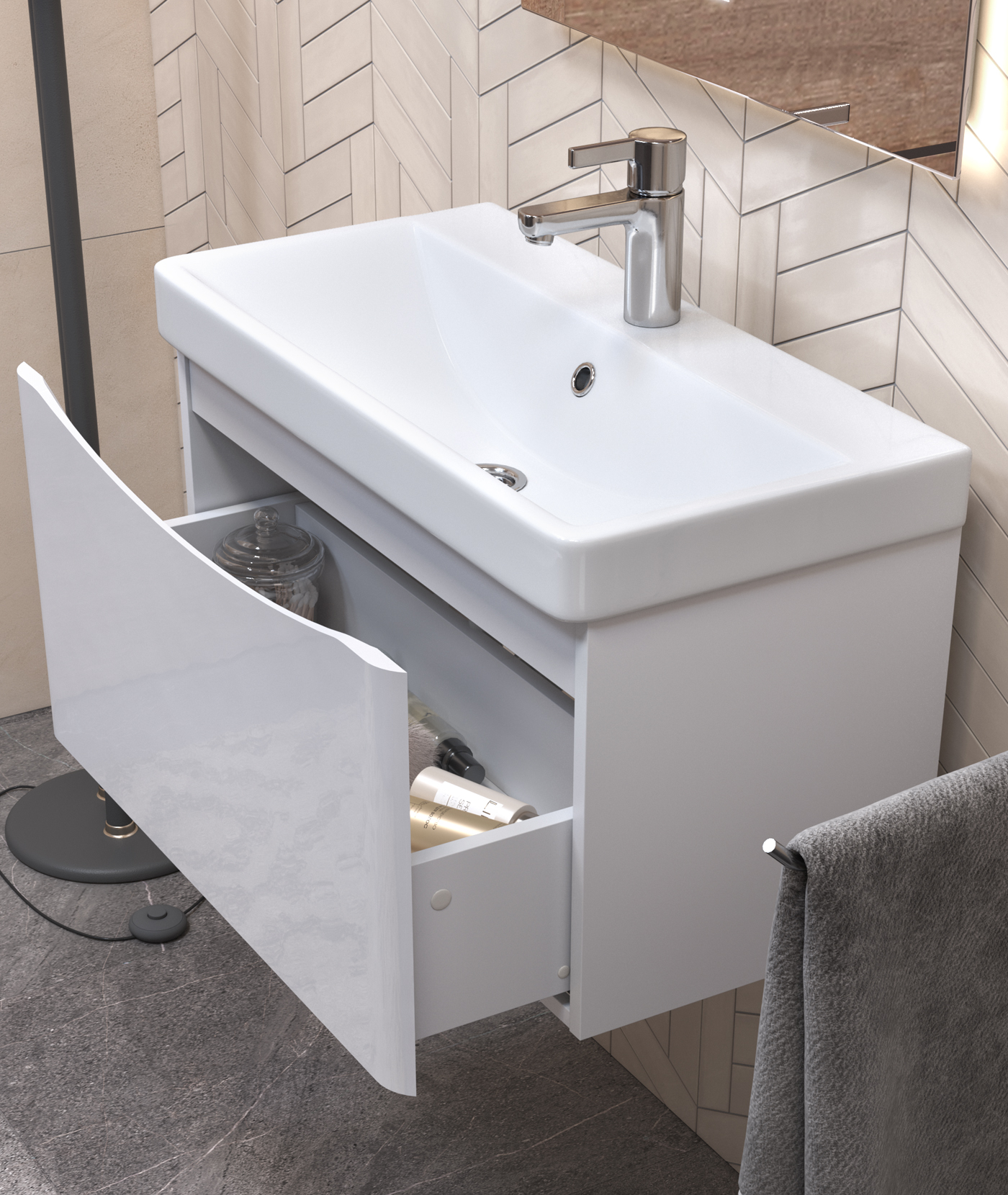 Тумба Glem 700-0-1 (9595) подвесная