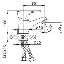 Смеситель для раковины FRAP F1014-B
