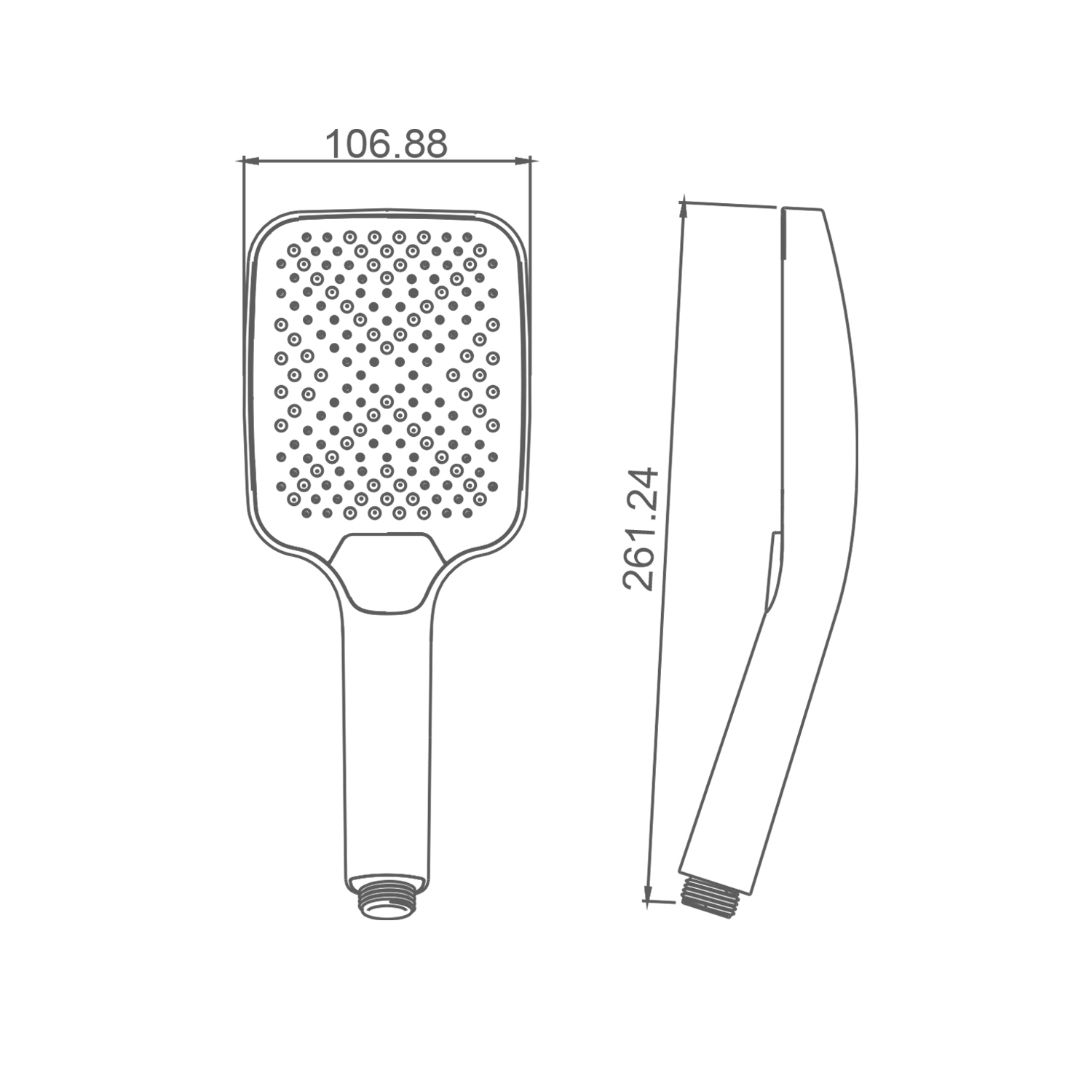 Лейка для душа Splenka S450.52 3-х режимная пластик/силикон, хром