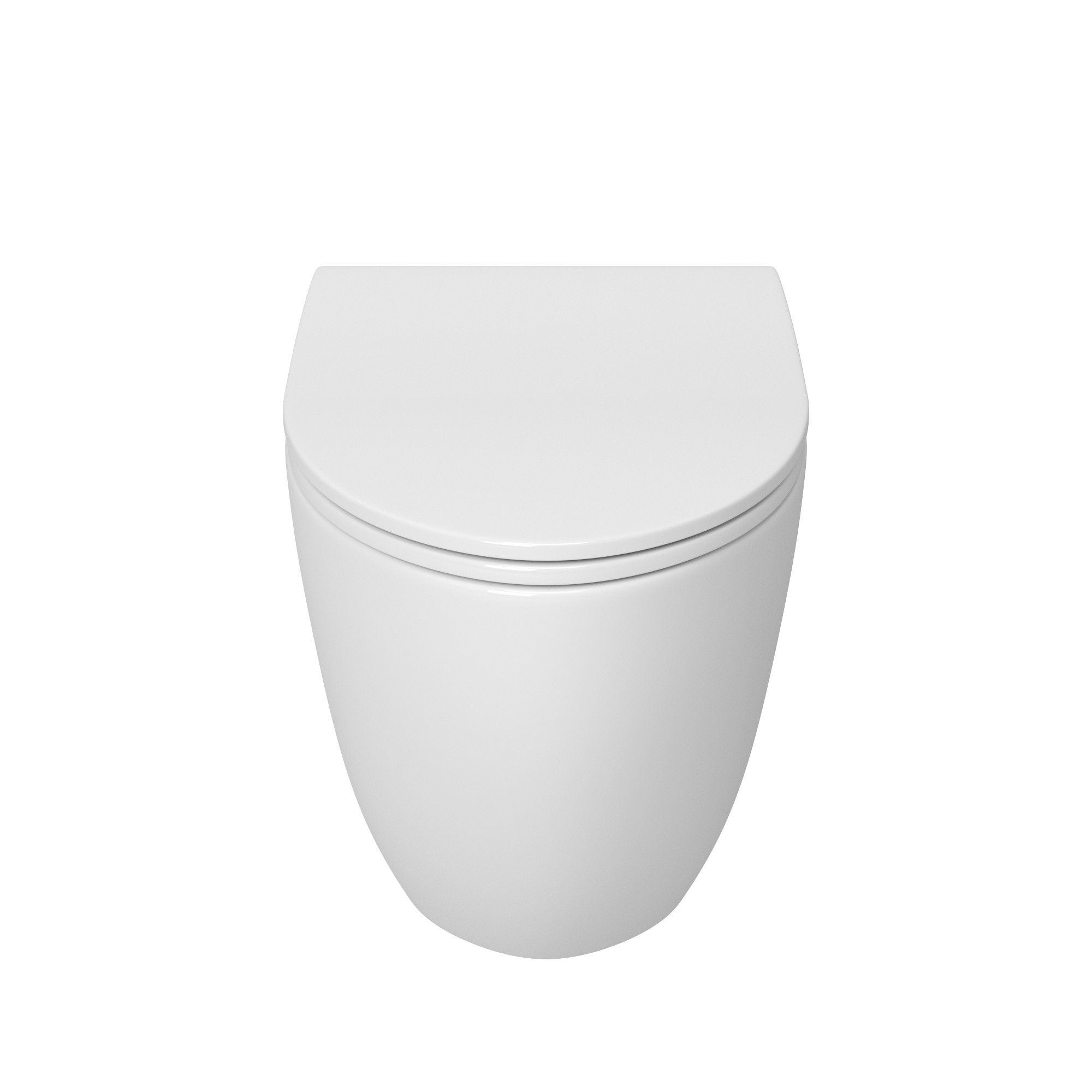 Унитаз подвесной Grossman (580х395х365) безободковый,белый с тонкой крышкой,микролифт GR-4451S