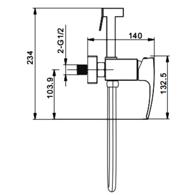 Смеситель для душа с гигиенической лейкой оруж.сталь GAPPO G2007-9