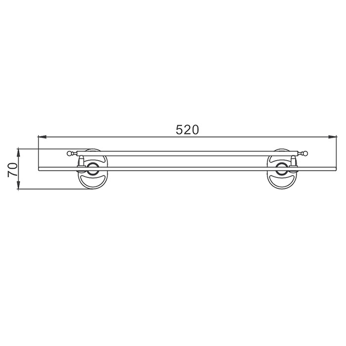 Полка стеклянная FRAP F1907