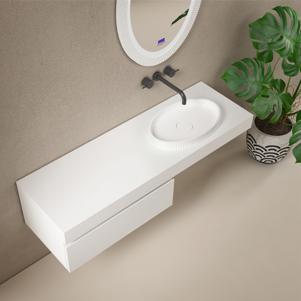 Раковина накладная ABBER Stein AS2603 белая матовая в магазинах СантехГид