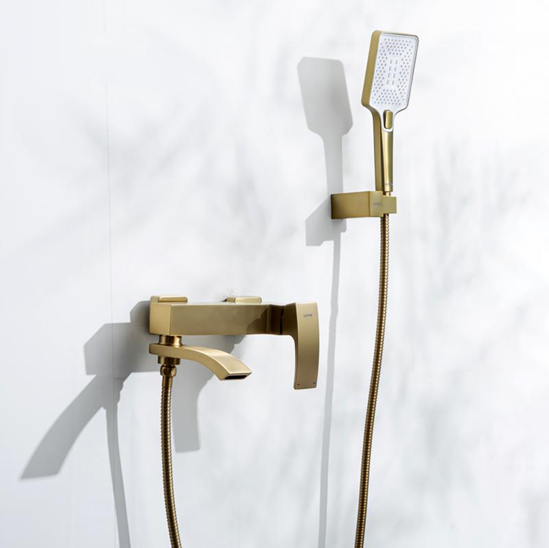 Смеситель для ванны сатин золотой GAPPO