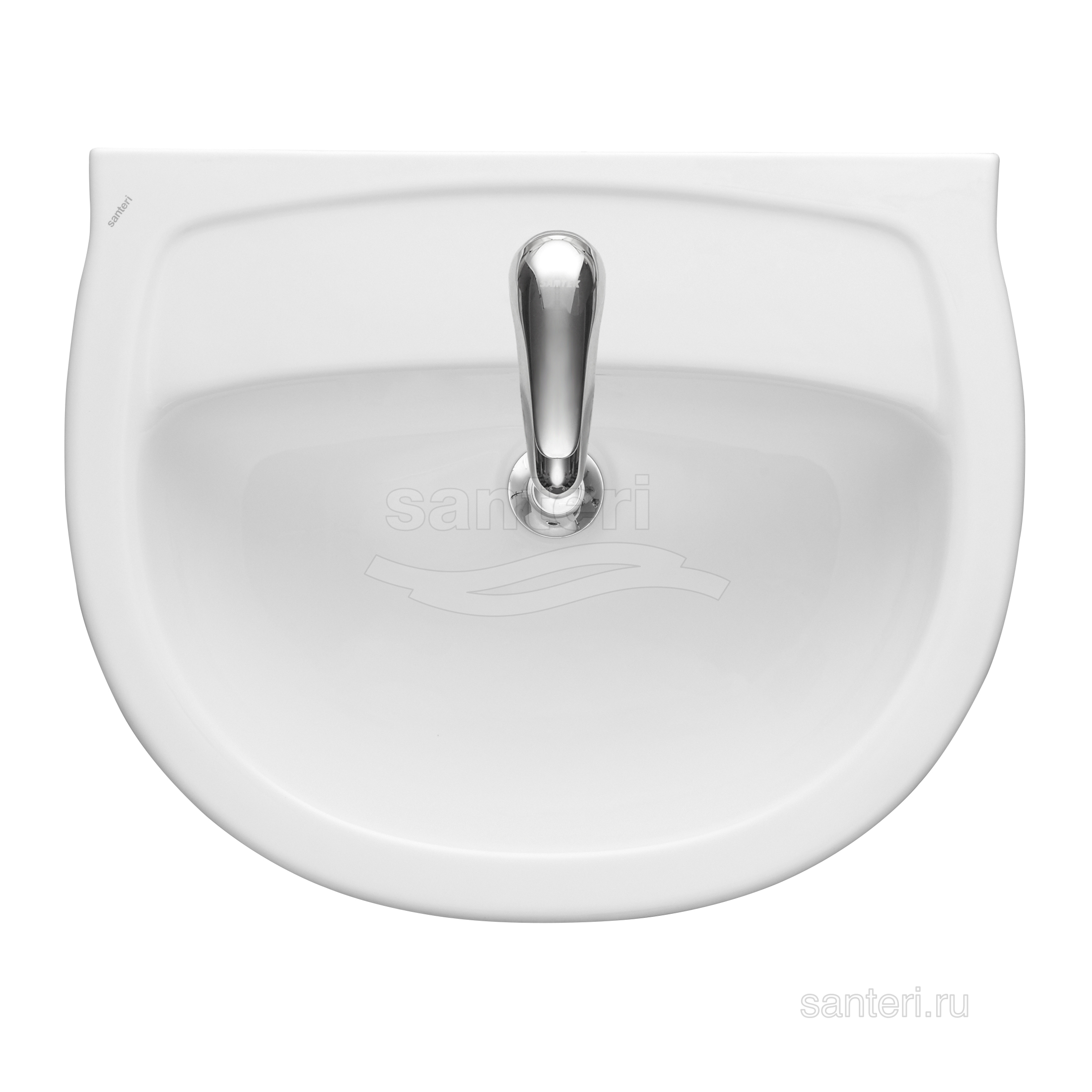 Умывальник Версия 56,5 3/вел 1/отв б/к Santeri . 1.3111.5.S00.11B.0 в магазинах СантехГид