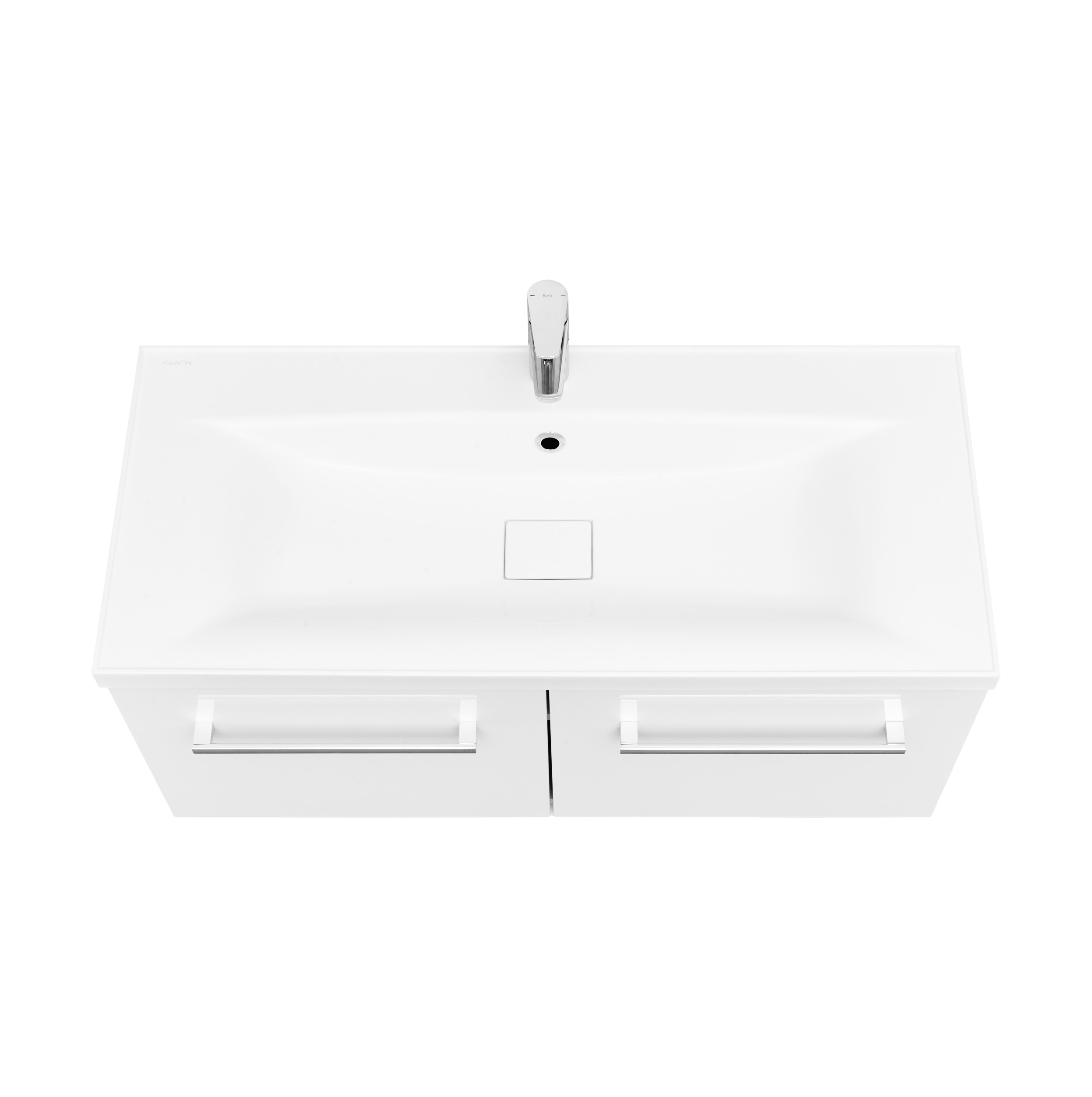 Тумба под раковину AQUATON Мадрид 100 М 2 ящика белый 1A128001MA010