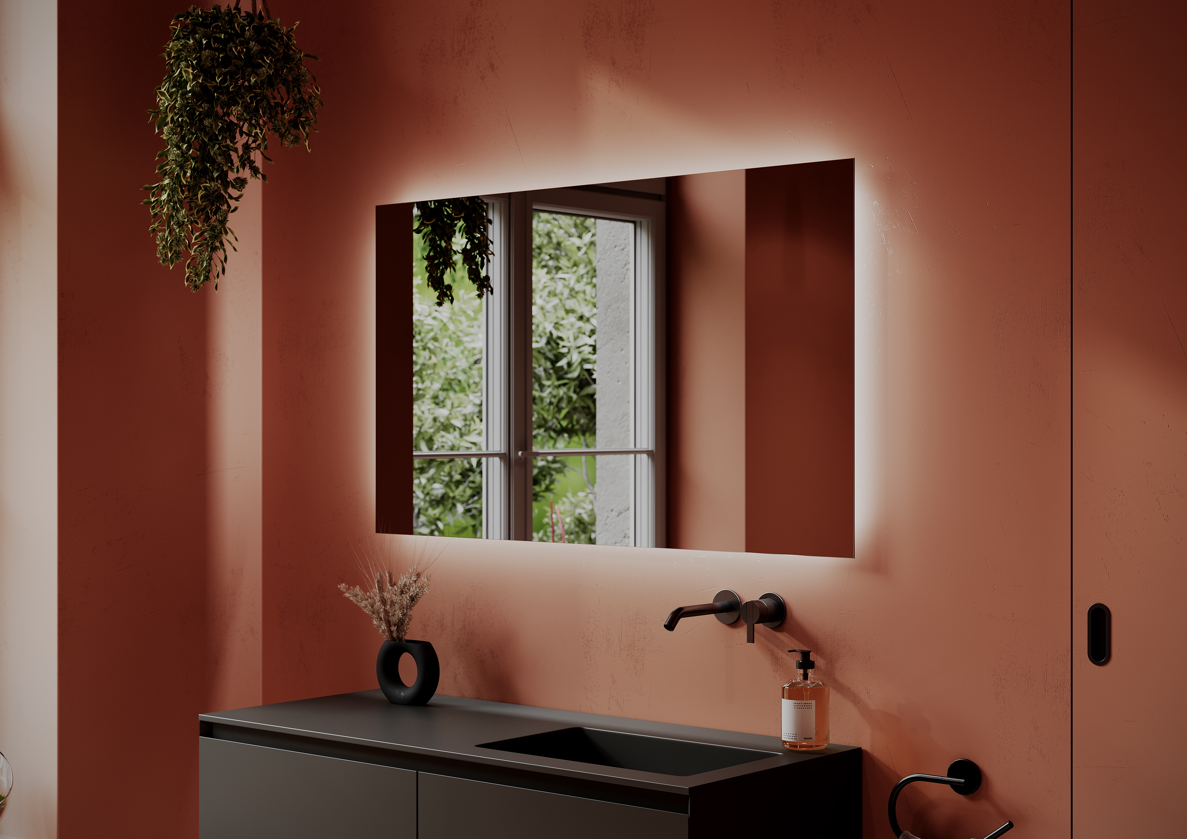 Зеркало Sancos Поле / Square SQ1200 120x70 светодиодная подсветка 6000K 