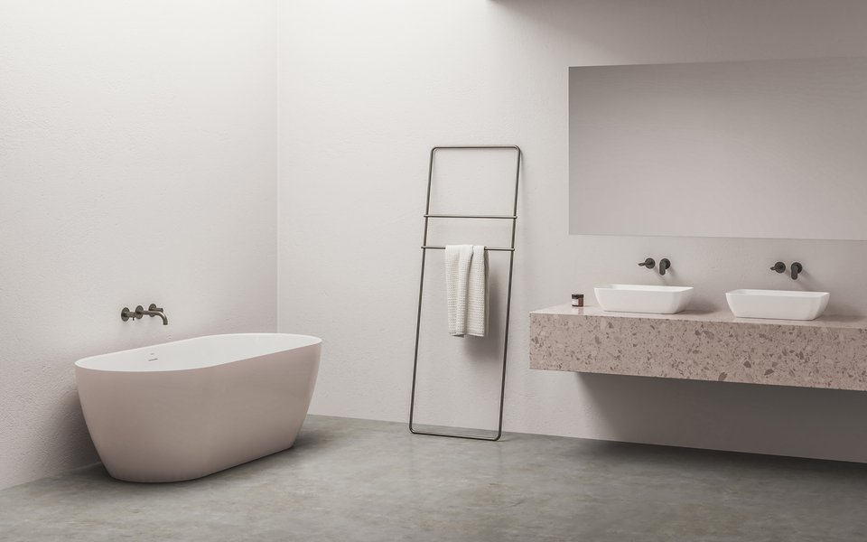 Ванна FREEDOM O TEC отдельностоящая 1700 х 770 РОЗОВАЯ (слив-перелив - БЕЛЫЙ)