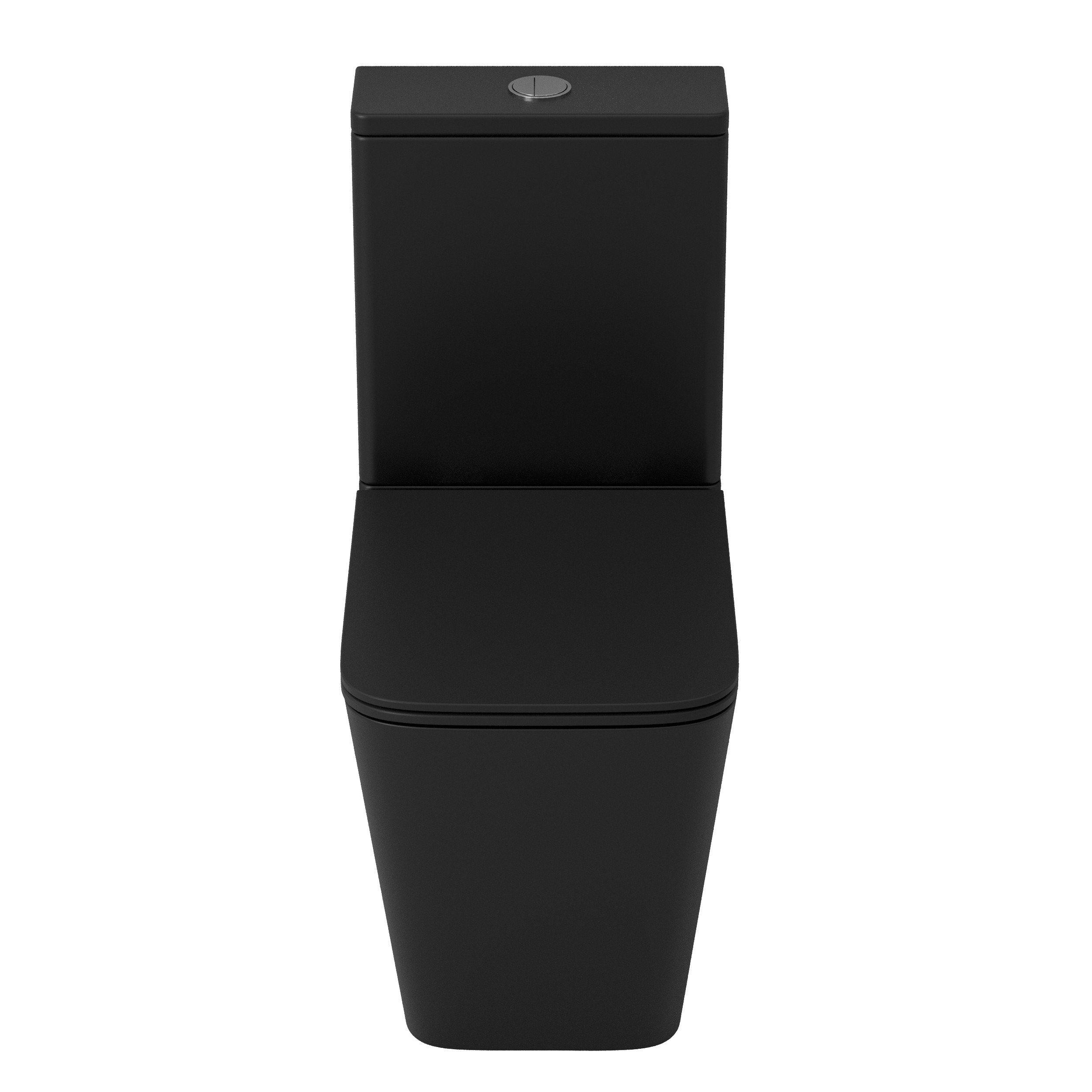 Унитаз напольный Grossman (610х365х825) безободковый,черный матовый с тонкой крышкой,смы GR-4418BMSQ