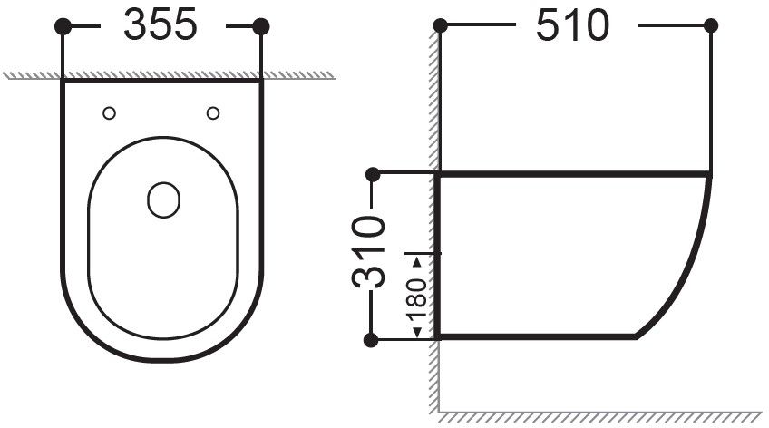 Биде подвесное Aquanet LX-1057 Cetus 2.0 B2