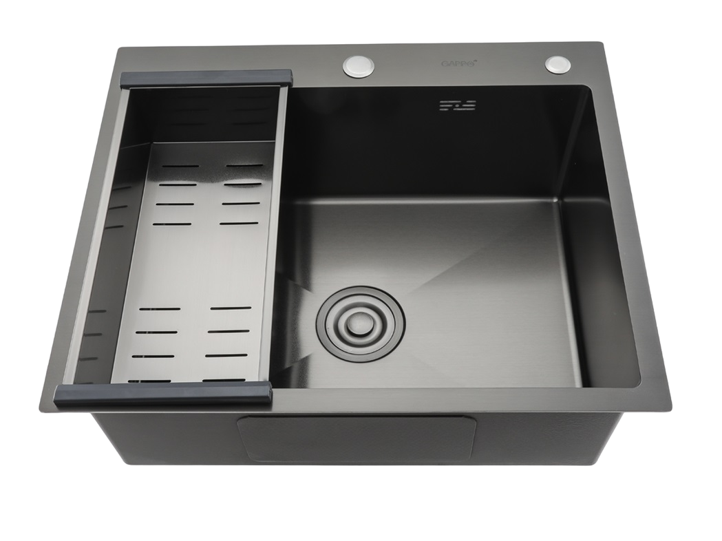 Мойка 0,8мм черная 600x500x215mm GAPPO GS6050-6